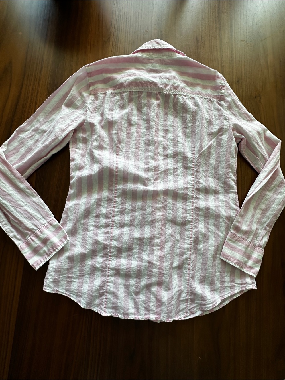 J. Crew Pink and White Striped button down Shirt Lightweight Cotton - Picture 10 of 16